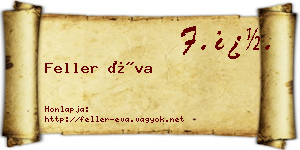 Feller Éva névjegykártya